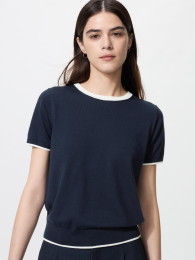UNIQLO Свитер с круглым вырезом и защитой от ультрафиолета  фото
