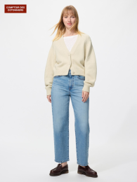 UNIQLO Высокие прямые джинсы  фото