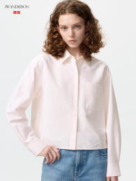 UNIQLO Оксфордская рубашка с длинным рукавом  фото