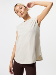 UNIQLO Эйризим Коттон Т без рукавов - Белый, Размер L  фото