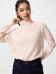 UNIQLO Кашемировый свитер с воротником-гольф.  фото