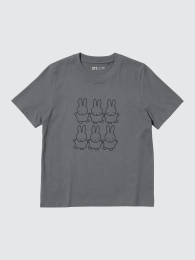 UNIQLO «Miffy in Bloom UT» Футболка в нежных пастельных тонах, Размеры S-3XL, Серый  - купить