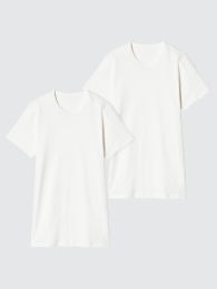 UNIQLO Комплект из 2-х хлопковых футболок с круглым вырезом.  - купить