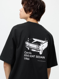 UNIQLO UT Футболка Toyota Land Cruiser Corolla | Черный, Размер S  фото