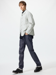 UNIQLO Слим-прямые джинсы/Сельвидж/Удлиненные, Размер 44/46, Цвет Ультрамарин  фото