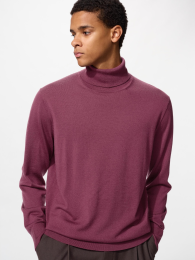 UNIQLO Мериносовый свитер с воротником-стойкой.  фото