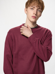 UNIQLO Флисовая футболка с круглым вырезом из мягкого трикотажа.  фото