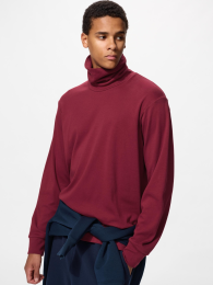 UNIQLO Мягкий трикотажный гольф с воротником.  - купить
