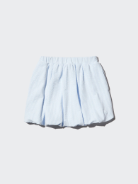 UNIQLO Мини-юбка из трикотажа для девушек (Размеры 100-160, Голубой/Белый)  фото