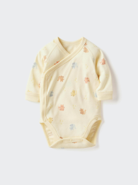 UNIQLO Боди с передней застежкой 60(3ヶ月), 70(6ヶ月) (Зеленый, Выбеленный, Желтый)  фото