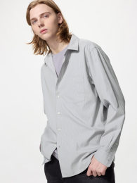 UNIQLO Блуза Широкого Кроя Серый, Размеры XS-4XL  - купить