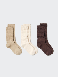 UNIQLO Носки Хаки 3P, Размер 23-25/24-26 см  фото