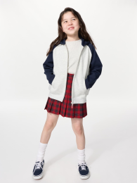 UNIQLO Мини Юбка в Складку (Размер 100-160см, Синий/Красный)  - купить