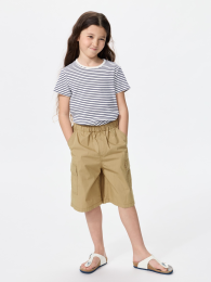 UNIQLO Багги-карго шорты для детей (Размеры 100-160 см, Оливковый/Бежевый)  - купить