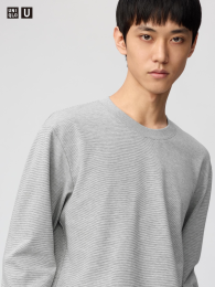 UNIQLO Эйризм хлопковая футболка в полоску  фото
