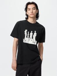 UNIQLO Манга UT: 100-летие основания издательства Shueisha | Футболка с принтом манги (Размер: S-3XL, Цвет: Черный)  фото