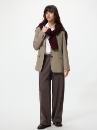 UNIQLO Теплые широкие спортивные брюки из флиса.  фото