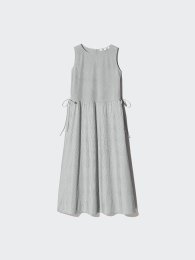UNIQLO Платье с завязками на талии без рукавов в полоску, Размер XXL  фото