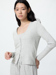 UNIQLO Кардиган с V-образным вырезом, Размер XXL, XL, L, M, S, XS, 3XL, Цвет Черный, Серый  фото