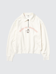 UNIQLO POP MART Полусвитшот с молнией до половины, 3XL, Выбеленный  фото