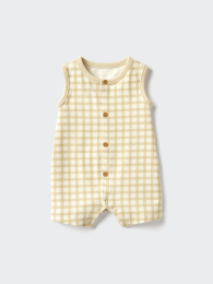 UNIQLO Комбинезон с короткими штанинами/с передней застежкой, Размер 60(3ヶ月)  фото