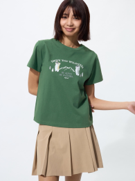 UNIQLO Короткий ролик mofusand UT (Зеленый, XL)  - купить