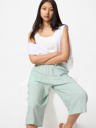 UNIQLO Домашние штаны из рейона, Укороченные, Размеры S-3XL, Синий/Зеленый  фото