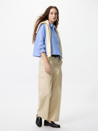 UNIQLO Брюки-карго с широкими штанинами, удлиненные (Размеры S-M, Цвета: Оливковый, Коричневый, Бежевый, Черный)  фото