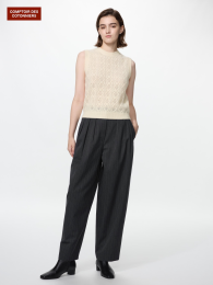 UNIQLO Широкие шерстяные зауженные брюки  фото