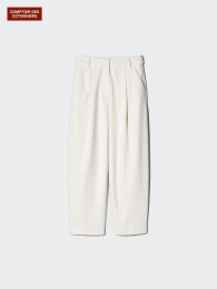 UNIQLO Брюки с широкими штанинами из начесанного трикотажа.  фото
