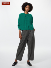 UNIQLO Брюки с широкими штанинами из джерси с начесом.  фото
