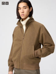 UNIQLO Блузон с полной молнией и обработкой под щетку.  фото