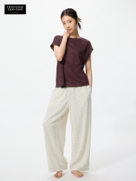 UNIQLO Длинные брюки с принтом из вискозы  фото
