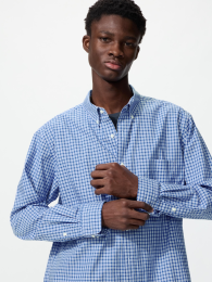 UNIQLO Бродская рубашка Синий, Регулярный крой | Размеры XS, S  фото