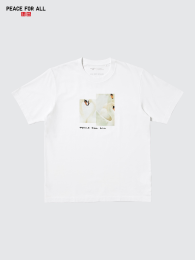 UNIQLO Футболка PEACE FOR ALL с размерами XS-4XL и цветом Белый  фото