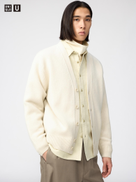 UNIQLO Кардиган с V-образным вырезом из шерсти ламы.  фото