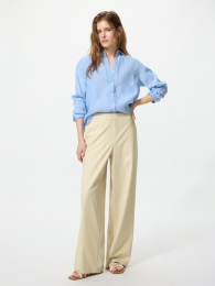 UNIQLO Смарт легкие брюки, Широкий прямой силуэт, XXL/XL/L/M/S/XS/3XL, Темно-коричневый, Черный  фото