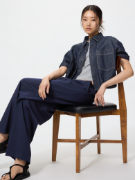 UNIQLO Смарт Легкие Брюки XXL, Прямой Силуэт, Легкий уход после стирки  фото
