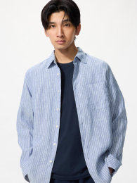 UNIQLO Премиальная льняная рубашка  фото