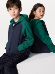 UNIQLO Флисовая толстовка на молнии с капюшоном  фото
