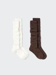 UNIQLO Длинные свободные носки 23-25/24-26 см (2 пары)  фото