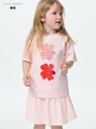 UNIQLO ДЕВОЧКИ Графическая футболка (Размер 150, Розовый)  фото