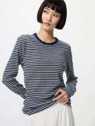 UNIQLO Футболка с мягкими ребристыми манжетами  фото