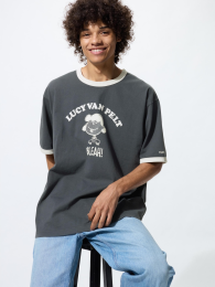 UNIQLO Футболка Пинатс UT Свободный крой | Темно-серый, 3XL  фото
