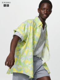 UNIQLO Оксфордская рубашка оверсайз L, M, S, XS | Желтый, Синий  фото