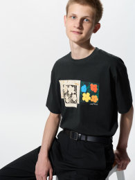 UNIQLO Энди Уорхол UT Футболка UT/Свободный крой (Черный, 3XL-4XL)  фото