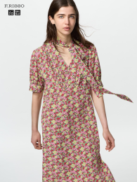 UNIQLO Платье с бантом на шее  фото