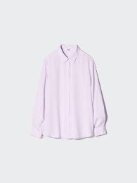 UNIQLO Рубашка из вискозы, драпировка, для офиса (Размеры XS-3XL)  фото