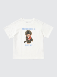 UNIQLO Детская футболка ДЕВОЧКИ Мончичи UT белая  фото