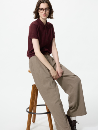 UNIQLO Умные широкие прямые брюки/удлиненные  фото